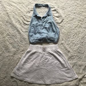 Mossimo | White Eyelet Mini Skirt